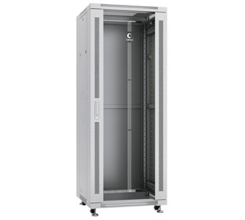 Cabeus SH-05C-32U60/60 Шкаф монтажный телекоммуникационный 19" напольный для распределительного и серверного оборудования 32U 600x600x1610mm (ШхГхВ) передняя стеклянная и задняя сплошная металлическая