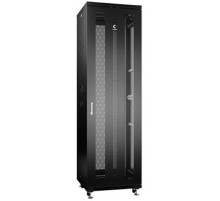 Cabeus ND-05C-42U60/100-BK Шкаф монтажный телекоммуникационный 19" напольный для распределительного и серверного оборудования 42U 600x1000x2055mm (ШхГхВ) передняя и задняя перфорированные двери, ручка