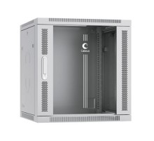 Cabeus SH-05F-12U60/45-R Шкаф телекоммуникационный настенный разобранный 19" 12U 600x450x635mm (ШхГхВ) дверь стекло, цвет серый (RAL 7035)