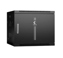 Cabeus SH-05F-9U60/45m-BK Шкаф телекоммуникационный настенный 19" 9U 600x450x501mm (ШхГхВ) дверь металл, цвет черный (RAL 9004)