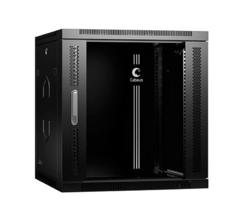 CABEUS SH-05F-12U60/60-R-BK 12U 600X600X635MM (ШХГХВ) ДВЕРЬ СТЕКЛО, ЦВЕТ ЧЕРНЫЙ (RAL 9004)