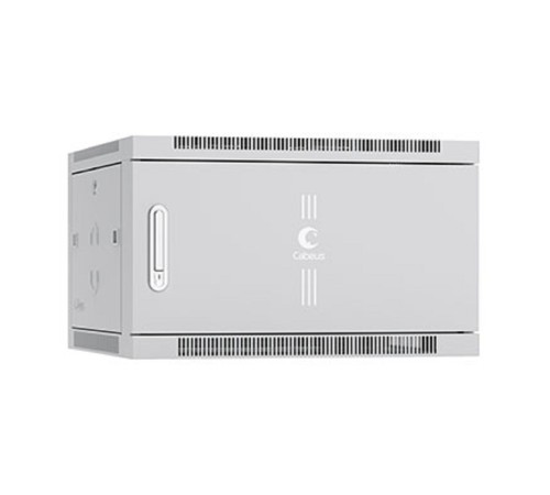 Cabeus SH-05F-6U60/60m Шкаф телекоммуникационный настенный 19" 6U 600x600x368mm (ШхГхВ) дверь металл, цвет серый (RAL 7035)