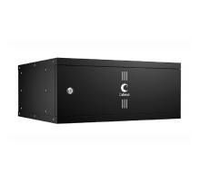 Cabeus WSC-05D-4U55/45m-BK Шкаф телекоммуникационный настенный 19" 4U, серия LIGHT разборный, дверь металл, цвет черный