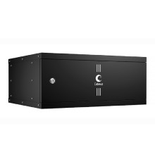 Cabeus WSC-05D-4U55/45m-BK Шкаф телекоммуникационный настенный 19" 4U, серия LIGHT разборный, дверь металл, цвет черный