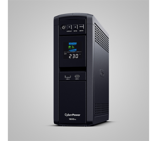 Источник бесперебойного питания Cyberpower CP1600EPFCLCD Line-Interactive 1600VA/100W USB/RS-232/RJ11/45 (6 EURO) (CP1600EPFCLCD)