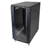 Шкаф ЦМО Шкаф телекоммуникационный напольный 24U (600  1000) дверь стекло, чёрный (ШТК-М-24.6.10-1ААА-9005)