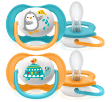 Соска-пустышка Philips Avent SCF080/07 Пингвин/Черепаха, 6-18 мес, 2 шт, для мальчиков Philips SCF080/07