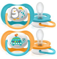 Соска-пустышка Philips Avent SCF080/07 Пингвин/Черепаха, 6-18 мес, 2 шт, для мальчиков Philips SCF080/07