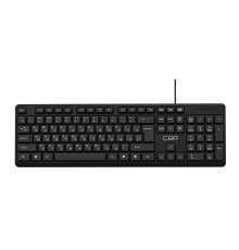CBR KB 111 Black USB, Клавиатура 104 кл., офисн.,поверхность под карбон, длина кабеля 1,5 м