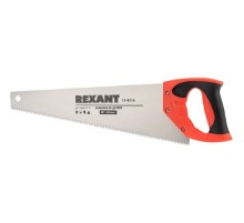 Rexant (12-8214) Ножовка по дереву Зубец 450мм, 7-8 TPI, каленый зуб 2D, двухкомпонентная рукоятка