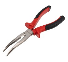 Rexant (12-4621) Тонкогубцы изогнутые 200 мм никелированные, двухкомпонентные рукоятки