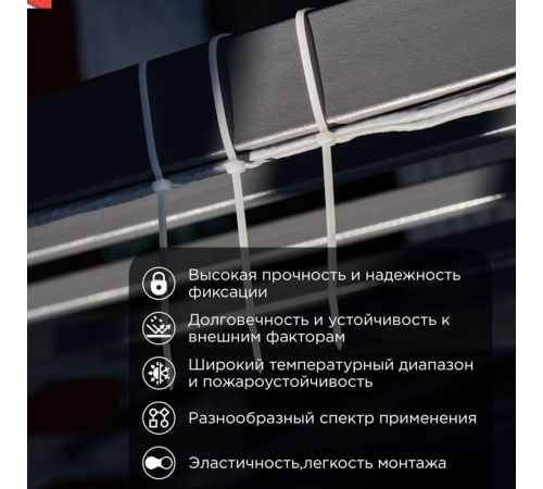 Хомут кабельный 2.5х200 нейл. бел. (уп.100шт) PROCONNECT 57-0200-4 Хомут кабельный 2.5х200 нейл. бел. (уп.100шт) PROCONNECT 57-0200-4