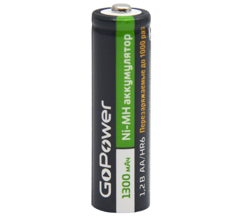 Аккумулятор бытовой GoPower HR6 AA BL2 NI-MH 1300mAh (2/20/240) блистер (2 шт.) Аккумулятор бытовой GoPower HR6 AA (00-00018318) Аккумулятор бытовой GoPower HR6 AA BL2 NI-MH 1300mAh (2/20/240) блистер (2 шт.) Аккумулятор бытовой GoPower HR6 AA (00-00018318)