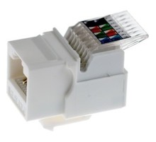 Rexant (03-1012) Модуль Keystone Jack RJ-45(8P8C), UTP, CAT 5e, тип 180 градусов, самозажимной, белый
