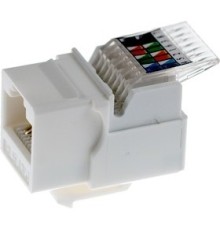Rexant (03-1012) Модуль Keystone Jack RJ-45(8P8C), UTP, CAT 5e, тип 180 градусов, самозажимной, белый
