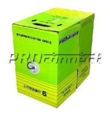 PROconnect (01-0047-3) Кабель витая пара омедненный U/UTP, CCA, CAT 6, PVC, 4PR, 23AWG, INDOOR, SOLID, серый, 305м