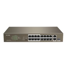 IP-COM F1118P-16-150W Коммутатор PoE неуправляемый 18-Ports 10/100 Mbps Base-TX + 1-Port 1000 Base-X SFP / 16-Ports PoE (PoE бюджет 130W)