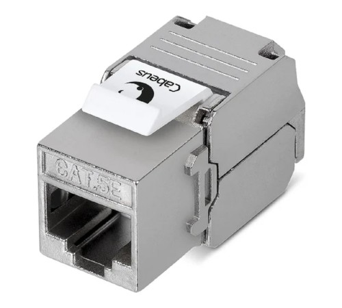 Cabeus KJ-RJ45-Cat.5e-SH-180-Toolless Вставка Keystone Jack RJ-45(8P8C), 180 градусов, категория 5e, экранированная, без инструмента Toolless