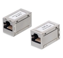 Cabeus CA-8p8c-C6-SH Проходной адаптер, RJ45-RJ45 (8p8c), категория 6, экранированный