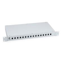 Cabeus FO-19-16SC Кросс оптический 19" на 16SC (LC duplex) со сплайс пластиной и КДЗС (безпигтейлов и проходных адаптеров)