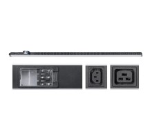 Cabeus PDU-32-10C19-20C13-B-T Блок розеток для 19" шкафов, вертикальный, 10 розеток IEC 320 C19, 20 розеток IEC 320 C13, 32А, автомат защиты, алюминиевый корпус, клеммная колодка