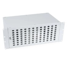 Cabeus FO-19-96SC Кросс бокс оптический 19" на 96 SC (LC duplex) со сплайс-кассетой и КДЗС (без пигтейлов и проходных адаптеров)