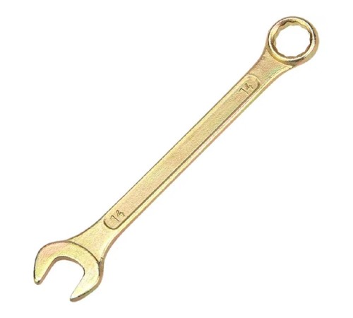 Rexant (12-5809-2) Ключ комбинированный 14мм, желтый цинк Rexant (12-5809-2) Ключ комбинированный 14мм, желтый цинк