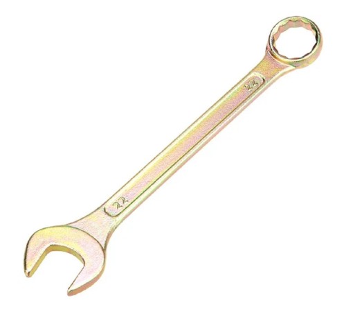 Rexant (12-5814-2) Ключ комбинированный 22мм, желтый цинк Rexant (12-5814-2) Ключ комбинированный 22мм, желтый цинк