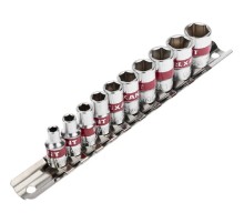 Rexant (12-8316) Набор торцевых головок 1/4, шестигранные, CrV, 10 шт., 4-13мм