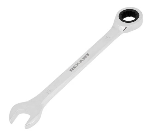 Rexant (12-5811-1) Ключ комбинированный трещоточный 16мм, CrV, зеркальный хром Rexant (12-5811-1) Ключ комбинированный трещоточный 16мм, CrV, зеркальный хром