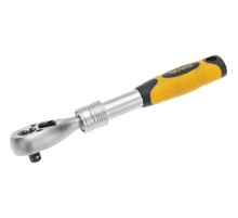 Kranz (KR-12-8413) Ключ телескопический трещоточный 1/4, 162-210мм, CrV, двухкомпонентная рукоятка