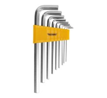 Kranz (KR-12-5213) Набор ключей имбусовых HEX 2,0-12 мм, CrV, 9 шт., удлиненные