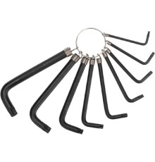 Kranz (KR-12-5203) Набор ключей имбусовых TORX T10-T50, CrV, 9 шт., оксидированные, на кольце