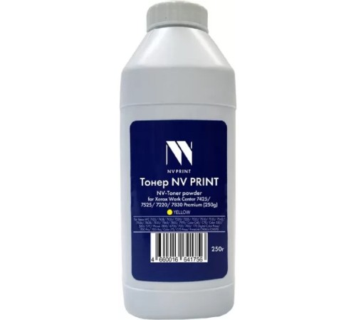 Тонер + девелопер NVP для Xerox WorkCenter 7425, 7525, 7220, 7830 Premium (250г) Yellow. WC 7425, 7428, 7435; WC 7220, 7225; WC 7525, 7530, 7535, 7545, 7556, 7830, 7835, 7845, 7855, 7970; Color C60, С