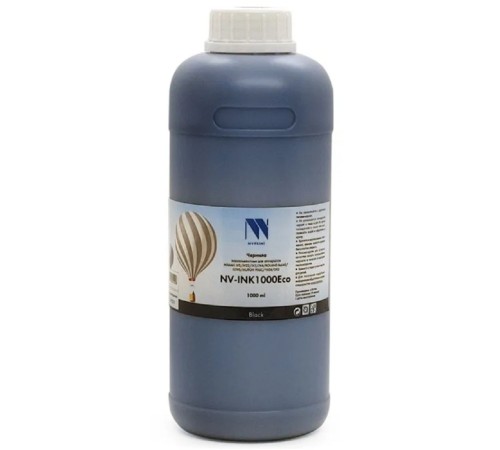 Чернила NV PRINT экосольвентные NV-INK1000BkEco для аппаратов Epson, Mimaki, Mutoh, Roland (1000ml) Black