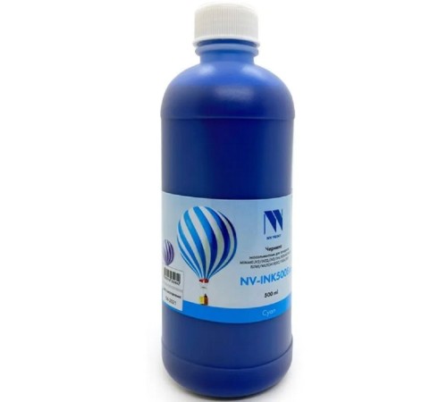 Чернила NV PRINT экосольвентные NV-INK500CEco для аппаратов Epson, Mimaki, Mutoh, Roland (500ml) Cyan
