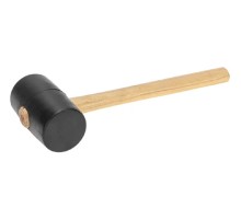 Kranz (KR-12-8144) Киянка резиновая 680 г, черная резина, деревянная рукоятка