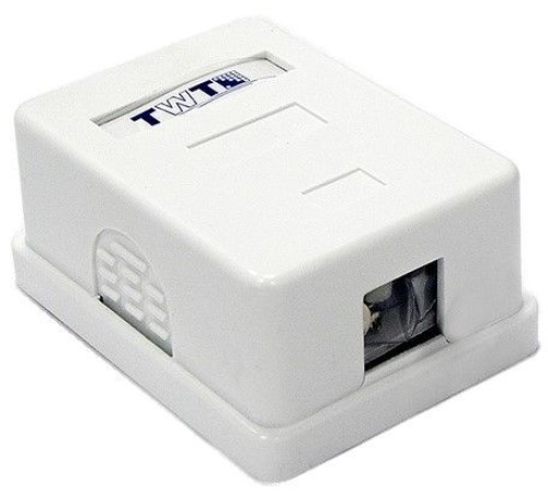 Коробка Lanmaster TWT-SA1-WH настенная 62x67x30мм крышка Keystone самоклеющееся основание ПВХ белый (упак.:1шт)