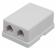 Коробка Lanmaster TWT-SA2-WH настенная 62x67x30мм крышка Keystone самоклеющееся основание ПВХ белый (упак.:1шт)