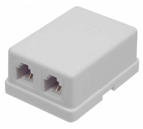 Коробка Lanmaster TWT-SA2-WH настенная 62x67x30мм крышка Keystone самоклеющееся основание ПВХ белый (упак.:1шт)