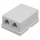 Коробка Lanmaster TWT-SA2-WH настенная 62x67x30мм крышка Keystone самоклеющееся основание ПВХ белый (упак.:1шт)