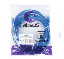 Cabeus PC-UTP-RJ45-Cat.6-3m-BL-LSZH Патч-корд U/UTP, категория 6, 2xRJ45/8p8c, неэкранированный, синий, LSZH, 3м
