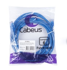 Cabeus PC-UTP-RJ45-Cat.6-3m-BL-LSZH Патч-корд U/UTP, категория 6, 2xRJ45/8p8c, неэкранированный, синий, LSZH, 3м