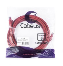 Cabeus PC-UTP-RJ45-Cat.6-5m-RD-LSZH Патч-корд U/UTP, категория 6, 2xRJ45/8p8c, неэкранированный, красный, LSZH, 5м