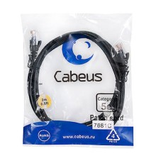 Cabeus PC-UTP-RJ45-Cat.5e-2m-BK-LSZH Патч-корд U/UTP, категория 5е, 2xRJ45/8p8c, неэкранированный, черный, LSZH, 2м