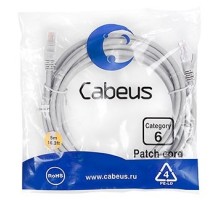 Cabeus PC-UTP-RJ45-Cat.6-5m  Патч-корд UTP, категория 6, 5 м, неэкранированный, серый LSZH