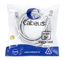 Cabeus PC-FTP-RJ45-Cat.5e-10m Патч-корд F/UTP, категория 5е, 2xRJ45/8p8c, экранированный, серый, PVC, 10м