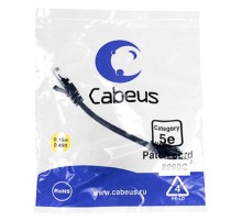 Cabeus PC-UTP-RJ45-Cat.5e-0.15m-BK Патч-корд U/UTP, категория 5е, 2xRJ45/8p8c, неэкранированный, черный, PVC, 0.15м