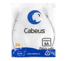 Cabeus PC-UTP-RJ45-Cat.6a-0.5m-LSZH Патч-корд U/UTP, категория 6а (10G), 2xRJ45/8p8c, неэкранированный, серый, LSZH, 0.5м