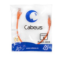 Cabeus PC-UTP-RJ45-Cat.6-0.3m-OR Патч-корд U/UTP, категория 6, 2xRJ45/8p8c, неэкранированный, оранжевый, PVC, 0.3м